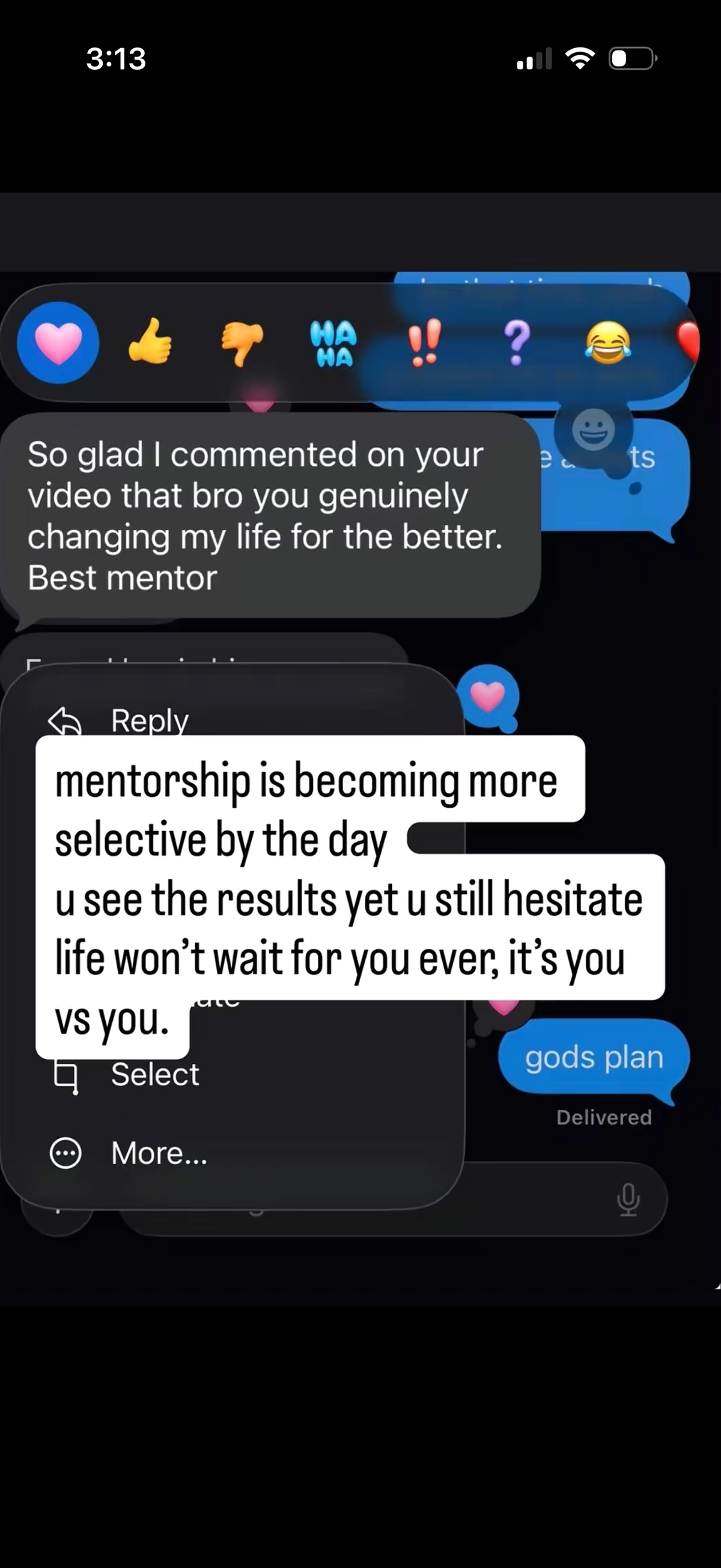 Mentorship feedback